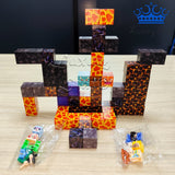 Set Bloques Magneticos Minecraft x60 Caja Metalica Niños