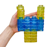 Bloques Magicos Goma Colores x28 Armar Figuras Antiestres