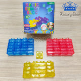 Bloques Magicos Goma Colores x28 Armar Figuras Antiestres