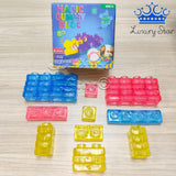 Bloques Magicos Goma Colores x28 Armar Figuras Antiestres