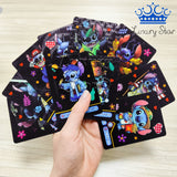 Cartas Stitch x 10 Plateado Negro Juego Niños Coleccion