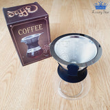 Cafetera Chemex 400ml Vidrio Goma Negra Con Filtro Metalico