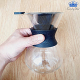 Cafetera Chemex 400ml Vidrio Goma Negra Con Filtro Metalico