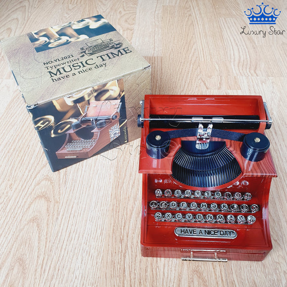 Joyero Maquina Escribir Caja Musical Melodia Mozart Regalo