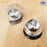 Campana Metalica Recepcion Plateada Aviso Timbre Sonido - Plateado