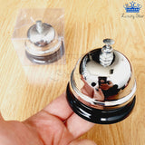 Campana Metalica Recepcion Plateada Aviso Timbre Sonido - Plateado