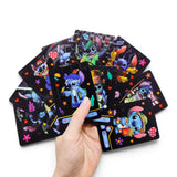 Cartas Stitch x 10 Plateado Negro Juego Niños Coleccion