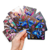 Cartas Stitch x 10 Plateado Negro Juego Niños Coleccion