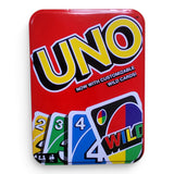 Cartas UNO Caja Metalica Juego Familia Amigos Diversion
