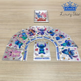 Cartas Stitch x 10 Plateado Negro Juego Niños Coleccion