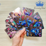Cartas Stitch x 10 Plateado Negro Juego Niños Coleccion
