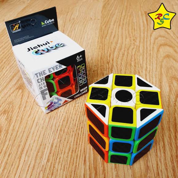Cubo Cilindro Spinner Cortado Hexagonal 3x3 Carbono