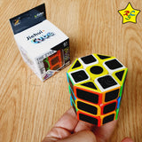 Cubo Cilindro Spinner Cortado Hexagonal 3x3 Carbono