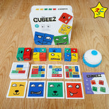 Juego Cubeez Bloques Battle Caras Cubos Color Tarjeta Timbre