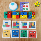 Juego Cubeez Bloques Battle Caras Cubos Color Tarjeta Timbre