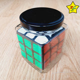 Cubo 3x3 En Botella Transparente Vidrio Colección