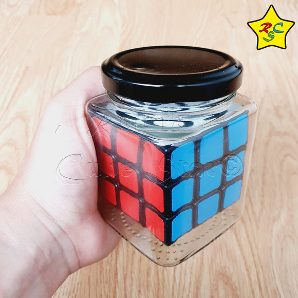 Cubo 3x3 En Botella Transparente Vidrio Colección
