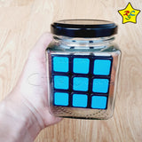 Cubo 3x3 En Botella Transparente Vidrio Colección