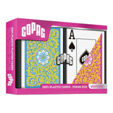 Juego De Cartas Copag Neoteric Plastico Azul Rosa Amarillo