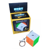 Llavero 3x3 Qiyi Cubo 3 Cm Plano Stickerless Original