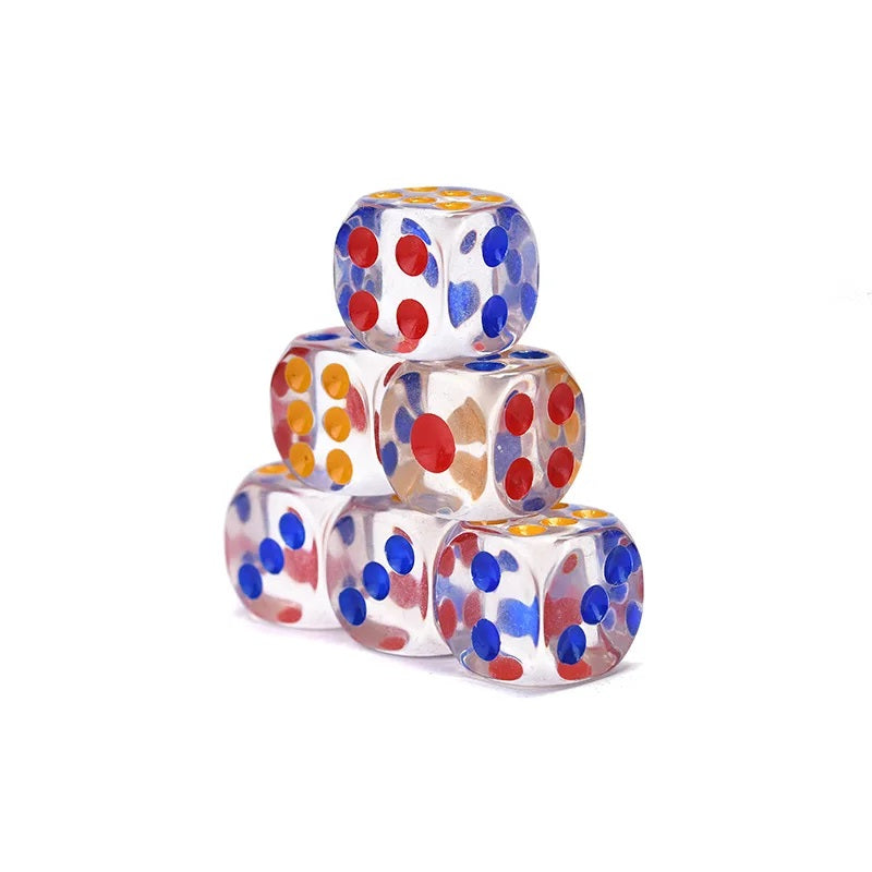 Juego de mesa familiar poliédrico acrílico de 7 piezas , Amarilla Juego de mesa familiar poliédrico acrílico de 7 piezas , Amarilla