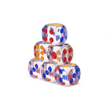Dados X12 Transparentes Tradicionales Juego Colores Puntos