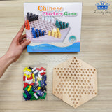 Damas Chinas 6 Jugadores Madera Checkers Ozmtoy Juego Mesa
