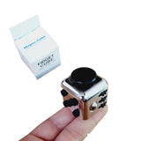 Fidget Cube Goma Metalizado Antiestres 6 En 1 Alta Calidad
