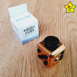 Fidget Cube Goma Metalizado Antiestres 6 En 1 Alta Calidad