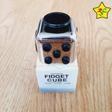 Fidget Cube Goma Metalizado Antiestres 6 En 1 Alta Calidad