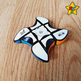 Floppy Windmill Spinner Cubo 3x3x1 Qiyi Tiled Fidget Toy Fondo Negro Tileds