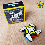 Floppy Windmill Spinner Cubo 3x3x1 Qiyi Tiled Fidget Toy Fondo Negro Tileds