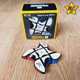 Floppy Windmill Spinner Cubo 3x3x1 Qiyi Tiled Fidget Toy Fondo Negro Tileds