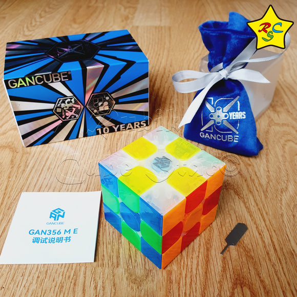 Gan 356 Me Aniversario 10 Años Cubo 3x3 Transparente