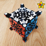 Cubo Timur Gear Skewb Extreme Calvins Puzzle Dino Engranajes Fondo Negro Con Pegatinas