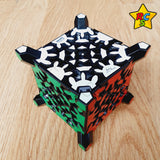 Cubo Timur Gear Skewb Extreme Calvins Puzzle Dino Engranajes Fondo Negro Con Pegatinas