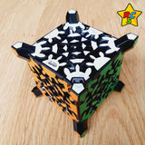 Cubo Timur Gear Skewb Extreme Calvins Puzzle Dino Engranajes Fondo Negro Con Pegatinas