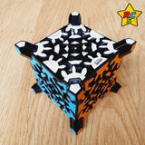 Cubo Timur Gear Skewb Extreme Calvins Puzzle Dino Engranajes Fondo Negro Con Pegatinas