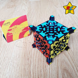 Cubo Timur Gear Skewb Extreme Calvins Puzzle Dino Engranajes Fondo Negro Con Pegatinas