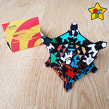 Cubo Timur Gear Skewb Extreme Calvins Puzzle Dino Engranajes Fondo Negro Con Pegatinas