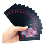 Baraja Poker Black Cartas Plástico Negro Naipes Premium