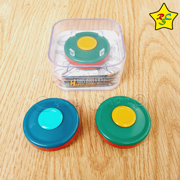 Haptic Coin Spinner Button Qiyi Antiestres Juguete Fidget Estres