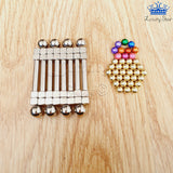 Imanes Neodimio Kit Geométrico Esferas Plateados Multicolor Antiestrés