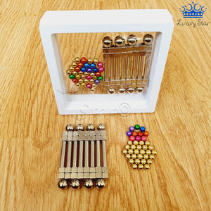 Imanes Neodimio Kit Geométrico Esferas Plateados Multicolor Antiestrés