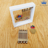 Imanes Neodimio Kit Geométrico Esferas Plateados Multicolor Antiestrés
