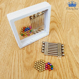Imanes Neodimio Kit Geométrico Esferas Plateados Multicolor Antiestrés
