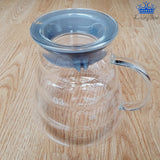 Jarra Vidrio Cafe 700ml Alta Calidad Tapa Hermetica Caucho