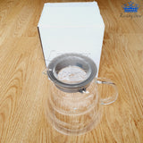 Jarra Vidrio Cafe 700ml Alta Calidad Tapa Hermetica Caucho