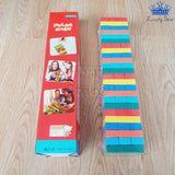 Jenga Madera 72 Piezas Colores Largo Juego Mesa Dados Grande