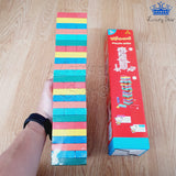 Jenga Madera 72 Piezas Colores Largo Juego Mesa Dados Grande